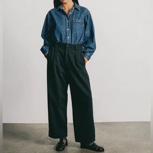 OZMA Field Pant Tencel Bull Denim Ink Black Size XXS